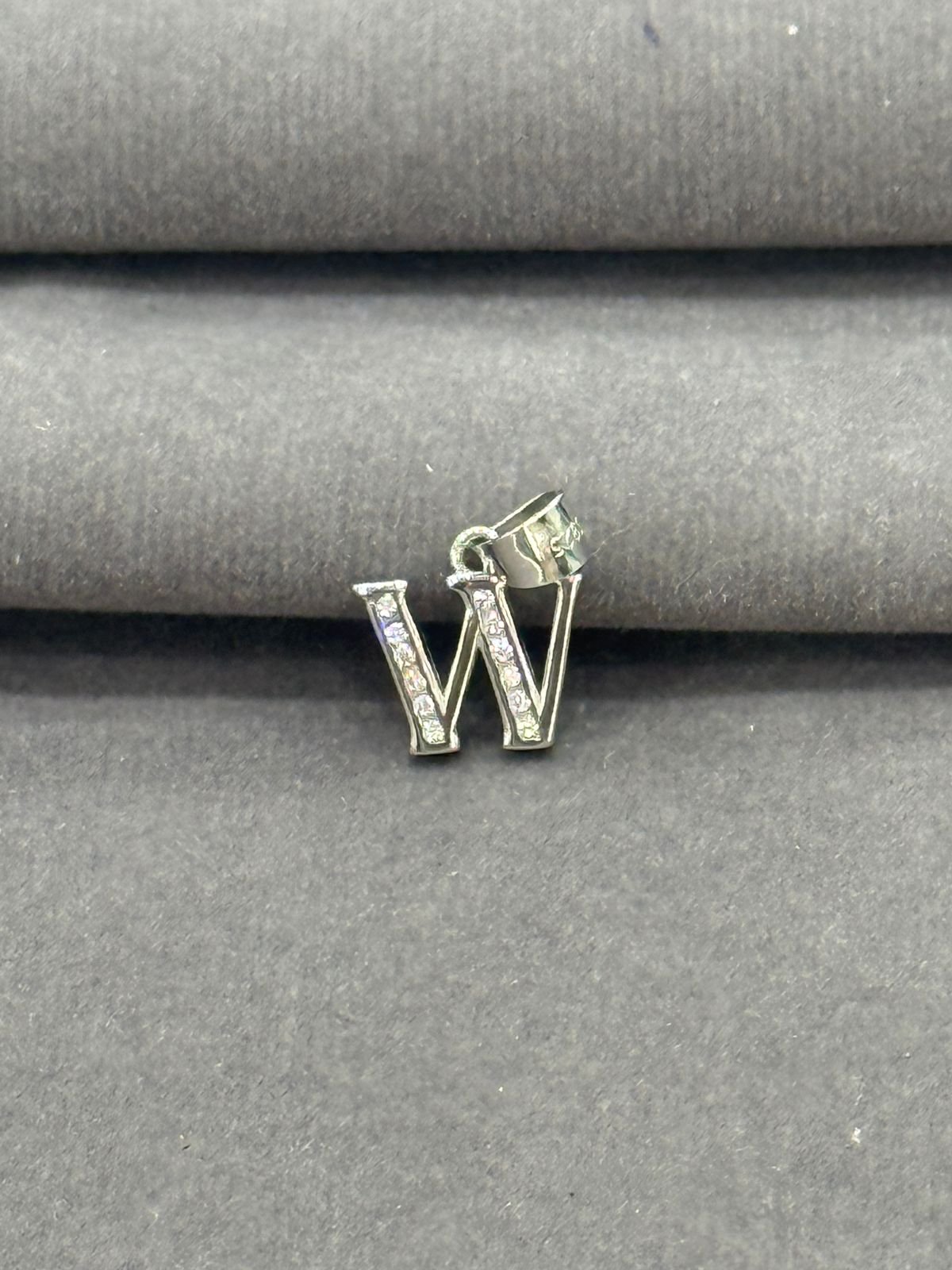 92.5 Elegant Silver Alphabet “W” Pendant